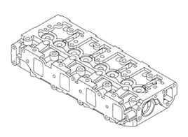 USED - Yanmar 4JH57 cylinder head  assembly 129675-11700